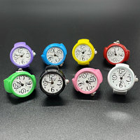 Montre à doigt élastique BOZHI tendance, couleur macaron, chiffres arabes, montre à quartz, bijoux fantaisie, cadeau pour filles