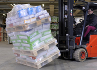 Film étirable pour palettes, film de protection robuste pour la logistique d'entrepôt, à utiliser avec une machine d'emballage par film étirable