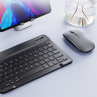 Sıcak satış ince evrensel taşınabilir kablosuz Mini Tablet BT klavye Mouse Combos Mac iPhone iPad Samsung Huawei tablet telefon