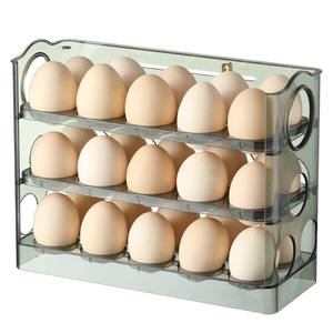 Reversible Fresh-Keeper Egg <b>Storage</b> <b>Box</b> <b>Food</b> Grade <b>Plastic</b> Kitchen Organizer for Refrigerator Side Door Artifact <b>Storage</b> Rack - Product Image 2