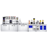 Ensemble complet d'équipements pour boutique de bubble tea Baiwin, comptoir de bar à thé au lait avec machines à boissons