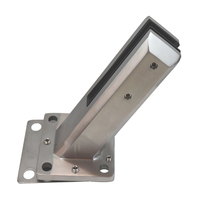 Support de fixation carré réglable en hauteur et en inclinaison ZD pour garde-corps en verre pour escaliers