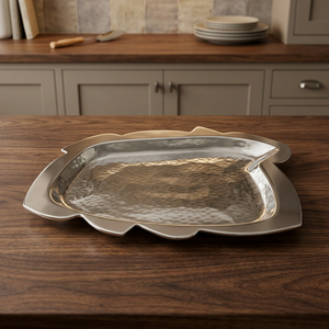 Wabi Sabi tray Organic Shape tray Designer Nordic Hotel Horeca Hotel Room Tray Restaurant Irregular Stoneware Serving <b>Platter</b> - Product Image 5