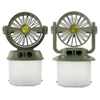 Ventilateur de camping Brightenlux avec lumière pour tente, pique-nique, jardin, panne de courant, rechargeable solaire et USB-C, lampe suspendue avec crochet dissimulé