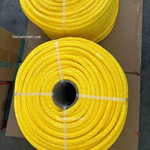 Custom Dnv Certificate Approved UHMWPE HMPE Braided Mooring Hawser Rope 4mm 5mm 22mm 3/8 1200ft Strand With Loop