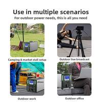 Générateur solaire mobile haute capacité 750W 220V à onde sinusoïdale pure, station d'alimentation portable avec lumière LED pour camping-car, caravane et voyage