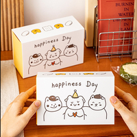 Boîte cadeau portable avec poignée, imprimé chiot mignon, vide, pour emballage de biscuits, bonbons et confiseries