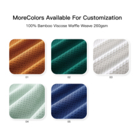 Couverture en bambou gaufré tissée en viscose de bambou, 203x229cm, personnalisable avec logo, vente en gros pour cadeaux et vente au détail