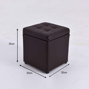 Multifunctional Living Room Shoes Changing Footstool Cube Storage Chest Sofa <strong>Pouffe</strong> Seat Ottoman Stool With Hidden Storage Space - Product Image 2