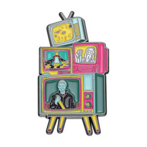 Pin de Metal divertido de dibujos animados, broches de Anime de película de terror, insignias de solapa, pines de esmalte de TV japoneses personalizados para Halloween, Navidad, Nacional - Product Image 3