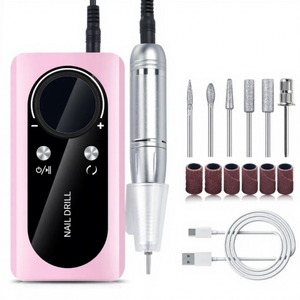 Machine à percer les ongles électrique 45000 tr/min, rechargeable par USB, avec écran LCD, <span class=keywords><strong>ponceuse</strong></span> à ongles silencieuse, <span class=keywords><strong>ponceuse</strong></span> à ongles portable pour vernis gel - Product Image 1