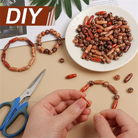 Vente en gros Offre Spéciale 200pcs perles en bois naturel peintes mixtes, pour perles de cheveux tresses peintes