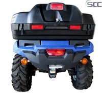 Boîte de rangement arrière pour VTT avec feu stop LED, boîte de rangement universelle pour UTV, coffre de transport pour siège arrière de VTT pour véhicule tout-terrain