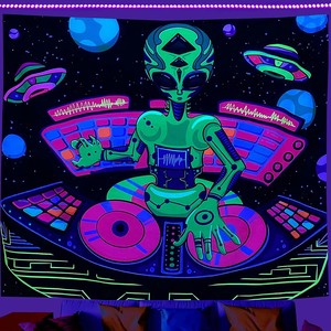 <span class=keywords><strong>Tapisserie</strong></span> Alien Trippy, <span class=keywords><strong>tapisserie</strong></span> <span class=keywords><strong>murale</strong></span> psychédélique avec motif de champignons, <span class=keywords><strong>tapisserie</strong></span> en polyester colorée avec imprimé galaxie spatiale pour la décoration <span class=keywords><strong>murale</strong></span> de la chambre à coucher - Product Image 6