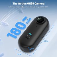 Caméra WiFi Mini Professionnelle H88 2026, Caméra d'Action Ultra-Compacte 1080P, Caméra d'Enregistrement Vidéo Grand Angle avec Vision Nocturne