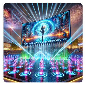 Fuente <span class=keywords><strong>de</strong></span> Agua Holográfica 3D para Exteriores <span class=keywords><strong>de</strong></span> Acero Inoxidable con Proyección <span class=keywords><strong>de</strong></span> Películas, Espectáculo Musical, Bailarinas y Luces Láser - Product Image 2
