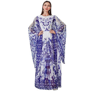 Vestido Abaya Musulmán <span class=keywords><strong>de</strong></span> Alta Gama, Elegante y Moderno, Estilo Árabe <span class=keywords><strong>de</strong></span> Dubái, con Pedrería, en Chifón para <span class=keywords><strong>Mujer</strong></span> - Product Image 1