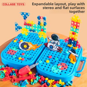 Coffret de jouets d'assemblage en plastique pour enfants, jeu éducatif pour bébés, démontage de vis et écrous, dinosaure, perceuse électrique, boîte à <span class=keywords><strong>outils</strong></span> - Product Image 3