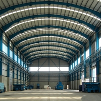 Almacén Moderno de Estructura de Acero Ligero - Instalación Sencilla, Bajo Costo, Edificio Prefabricado de Acero con Recubrimiento Epóxico y Conexión Atornillada