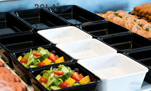 Plateau de présentation en ABS noir 15,7"L x 7,87"l x 3,54"H pour <span class=keywords><strong>boucherie</strong></span> et supermarché - Product Image 5