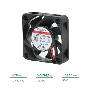 Sunon MF40101V2-1000C-A99ไฟฟ้า40x40x10มม. 12VDC 40mA 0.59วัตต์5800รอบต่อนาทีตู้แบริ่ง7.0CFM พัดลมระบายความร้อนตามแนวแกนอินเวอร์เตอร์ - Product Image 2