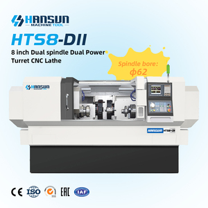 HTS-8-DIIY <b>6</b>-Axis DIY CNC Slant <b>Bed</b> Lathe Twin Spindle Turret Metal Processing MachineSiemens System Repeat Positioning Accuracy - Product Image 1