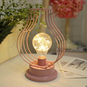 Lễ hội hiện đại dẫn Motif cụm ánh sáng màu hồng Ngày Valentine Đèn bàn sắt đèn trong nhà bên trang trí nhà - Product Image 3