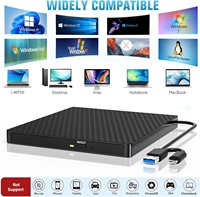 Lecteur DVD externe USB type-c/graveur/lecteur optique CD RW DVD RW duplicateur de disque compatible avec ordinateur portable et de bureau
