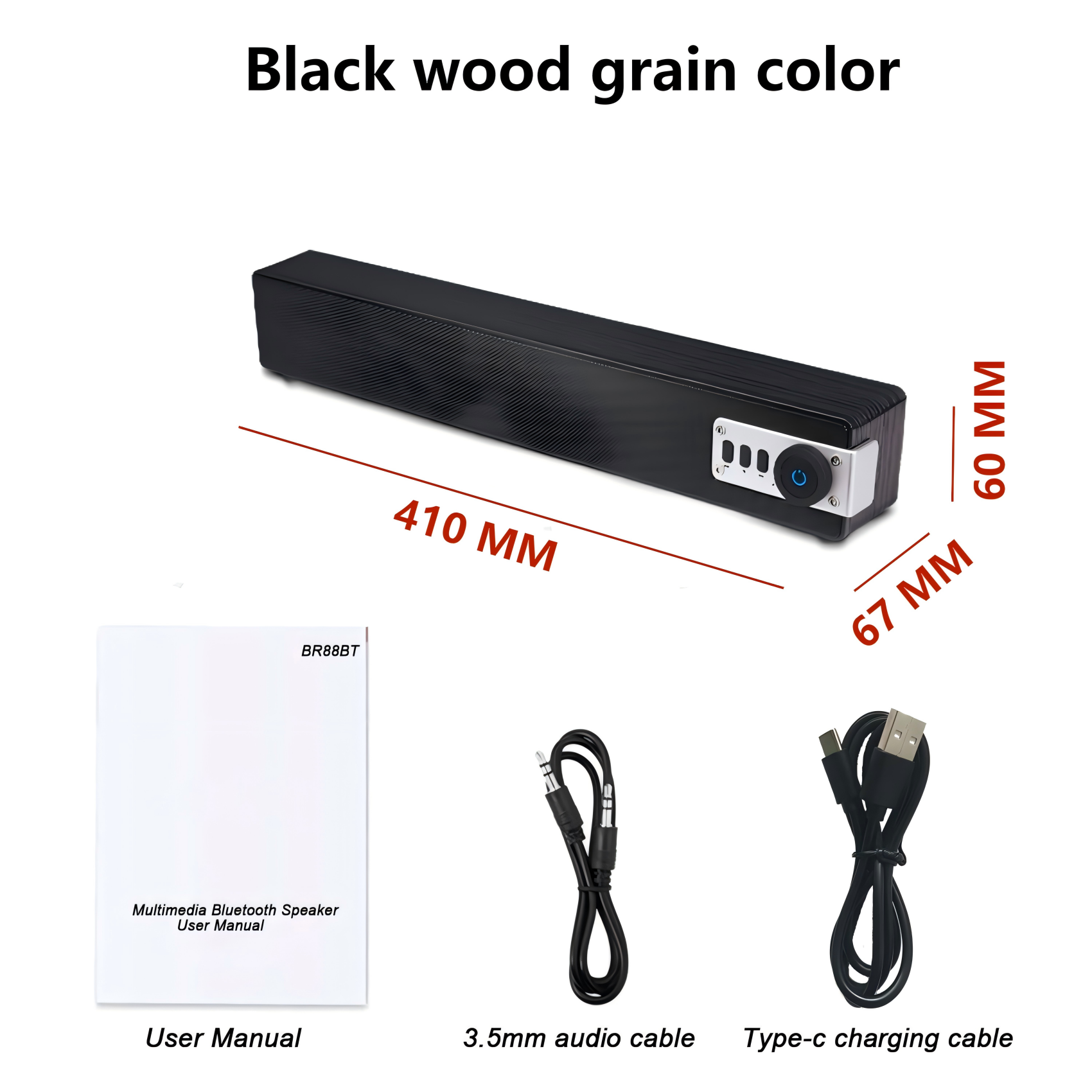 Couleur du grain du bois noir