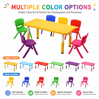 Ensemble de table et de chaises en plastique coloré pour enfants, pour la maternelle, la garderie, la salle de classe