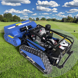 Robot tondeuse intelligent agricole industriel à 5 moteurs, boîte de vitesses, transmission hybride, télécommande, chenilles, pompe, roulement, tondeuse à gazon de 85 cm - Product Image 1
