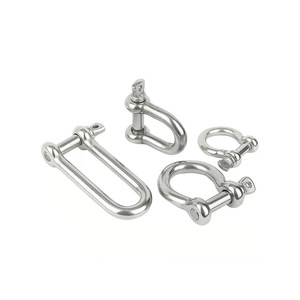 Stainless Steel Bow Shackle D Shape With Screw <b>Collar</b> <b>Pin</b> Metric Polished Lifting Eye Tool Horseshoe Shackle - Product Image 4