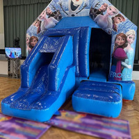 Maison de rebond gonflable avec toboggan Château gonflable congelé pour enfants commercial Combo gonflable pour fête événement louer