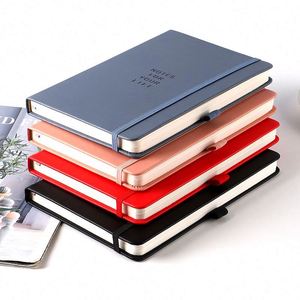 Cuaderno Personalizable de Tapa Dura A5 en Cuero PU, con Logotipo Impreso Promocional para Empresas, Correa Elástica y Encuadernación con Logotipo Personalizado - Product Image 5
