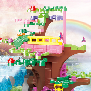 Woma Đồ Chơi Món Quà Giáng Sinh Cô Gái Giấc Mơ Tình Bạn Ngôi Nhà Cây Mô Hình Thung Lũng Rừng Trái Tim Gạch Xây Dựng Khối Oyuncak - Product Image 3