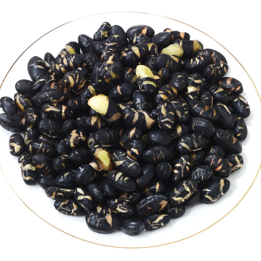 Nutritious Healthy Roasted Black Soybeans Snack With Green Kernel Bean Snack