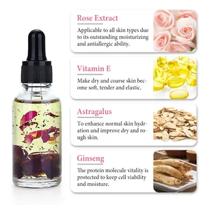 Custom Private Label Natuurlijke Pure Rose Extract Haar Gezicht Body Massage Bloemblaadje Geurende Olie Biologische Rose Essentiële Olie