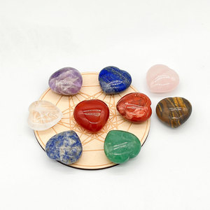 9PCS Palm burattato <span class=keywords><strong>Heart</strong></span> Worry <span class=keywords><strong>Stone</strong></span> per sollievo dall'ansia cristalli curativi Craft <span class=keywords><strong>set</strong></span> 7 <span class=keywords><strong>Chakra</strong></span> pietre a forma di cuore bilanciamento Reiki - Product Image 6