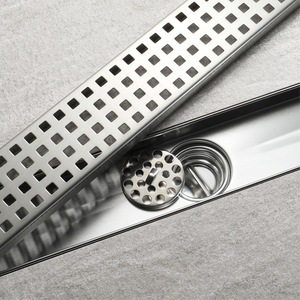 Inserto piastrelle bagno <span class=keywords><strong>scarico</strong></span> acqua lavello griglia in acciaio inox rettangolo lungo trappola di <span class=keywords><strong>scarico</strong></span> per WC - Product Image 3