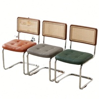 Vente en gros chaise de bureau CESCA de luxe en rotin et bois sans accoudoirs avec dossier en métal pour restaurant, appartement, salle de sport, salle de bain, utilisation dans le parc