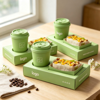 Boîte d'emballage OEM pour sandwichs, café et repas à emporter – Contenants pour petit-déjeuner et emballages alimentaires