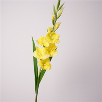 Vente en gros de fleurs de gladiolus en gel souple de haute qualité, aspect réaliste, 107 cm, pour Halloween, Noël, mariage, fête, hôtel, décoration de la maison