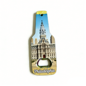 Abridor <span class=keywords><strong>de</strong></span> Botellas <span class=keywords><strong>de</strong></span> Vino con Diseño <span class=keywords><strong>de</strong></span> Ciudades <span class=keywords><strong>de</strong></span> EE. UU. (<span class=keywords><strong>Filadelfia</strong></span>, Washington, Nueva York), Recuerdo <span class=keywords><strong>de</strong></span> Viaje, Imán Decorativo Personalizado para Refrigerador - Product Image 2
