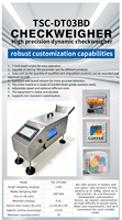 Báscula de Control de Peso Pequeña con Cinta Transportadora, Clasificación Automática de Peso de 100g, Precisión de 0.05g, Pantalla LCD, OEM ODM para Alimentos Pequeños