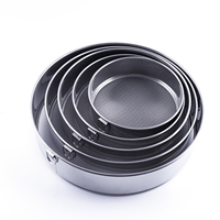 A Maglia Fine Set Filtro Setaccio In Acciaio Inox Rotondo Setaccio La Farina per il tè di caffè farina zucchero Facile negozio e pulire con anello appeso