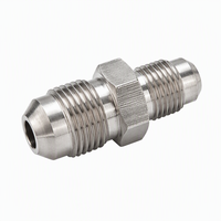 Raccord de frein à basse pression tressé modifié en acier inoxydable poli à connexion rapide AN3, connecteur droit évasé pour moto