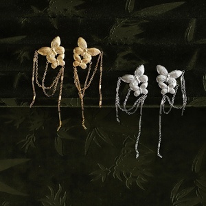 Nouvelles boucles d'oreilles classiques en acier titane motif papillon et fleur, finition rouille, bijoux élégants en acier inoxydable pour fêtes et cadeaux - Product Image 2