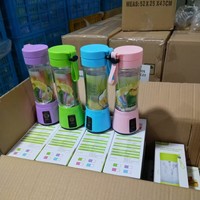 Gobelet à jus rechargeable par USB portable, 6 lames, 400 ml, PP de qualité alimentaire pour la préparation de jus de fruits et légumes à domicile