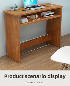 Escritorio de Oficina Moderno de 40 cm para Montar en la Pared, Rectangular, Estrecho, de 30 cm de Ancho, Panel de Madera, Uso Comercial, Mesa Lateral de 20 cm para Pared - Product Image 6