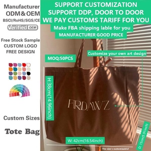 Custom Logo Personalised <strong>Bags</strong> Customized Durable Brown Cotton Canvas Sports Yoga <strong>Tote</strong> <strong>Bags</strong> <strong>for</strong> Women Luxury with Long Straps - Product Image 2